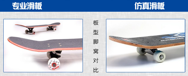 专业滑板和仿真滑板怎么辨别真假